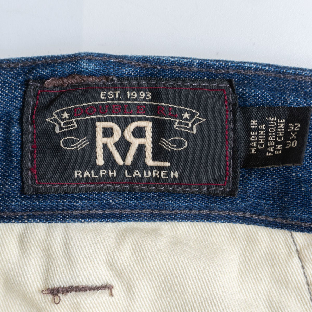 RRL Vintage Wash Denim Trouser Size 32×30