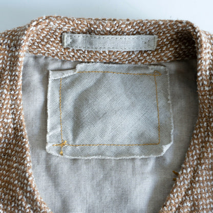 45R Linen Silk Cotton Tweed Vest Size L