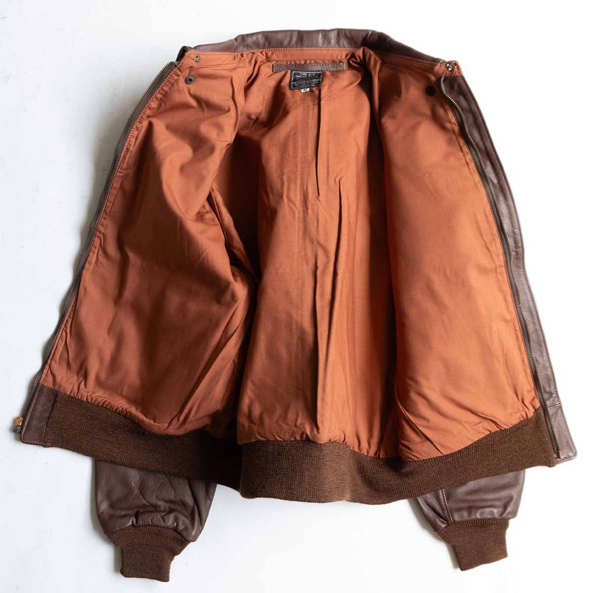 SEFTON CLOTHING CO. A-2 Leather Flight Jacket Brown Size 40