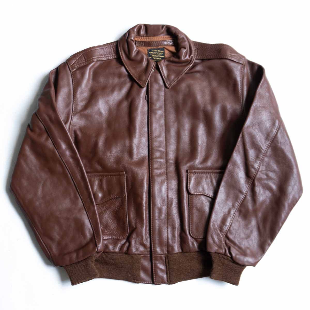 EASTMAN LEATHER CLOTHING A-2 Leather Jacket Brown Size L
