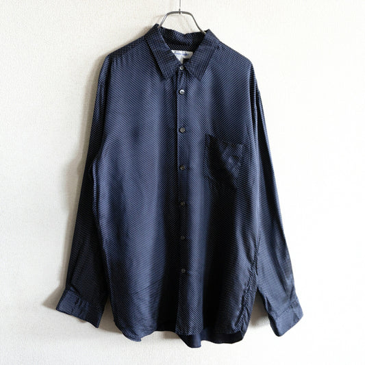 COMME des GARCONS SHIRT French Dot Rayon Shirt Navy Size L