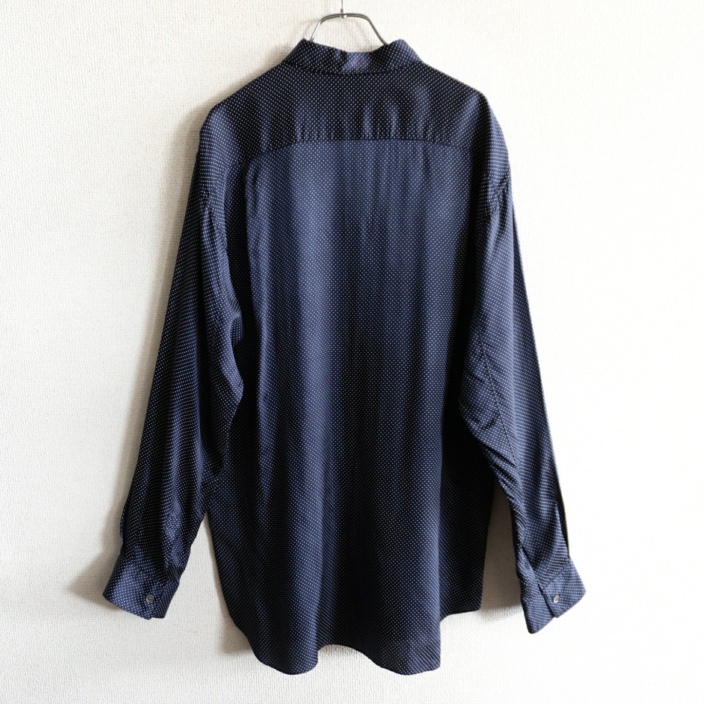 COMME des GARCONS SHIRT French Dot Rayon Shirt Navy Size L