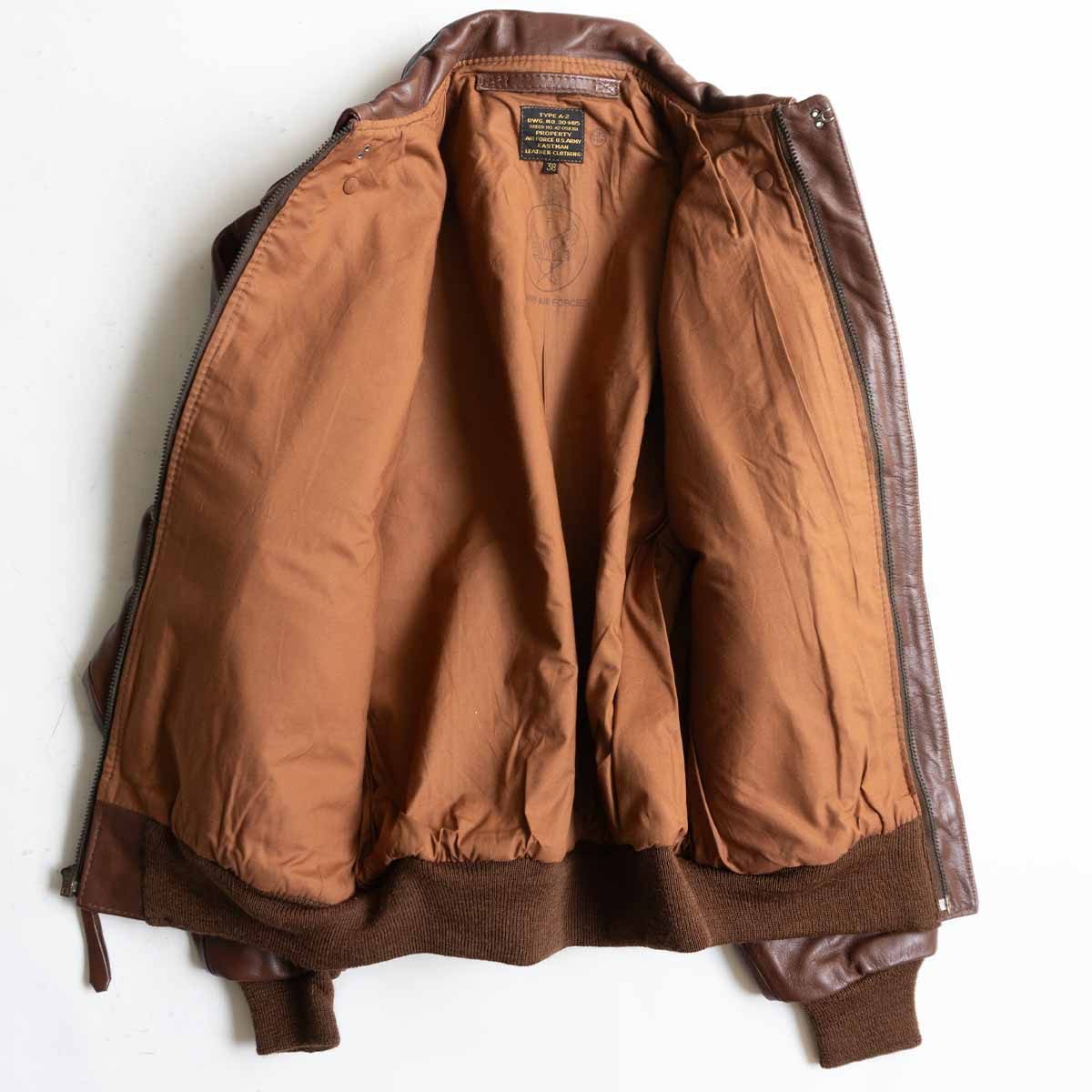 EASTMAN LEATHER CLOTHING A-2 Leather Jacket Brown Size L