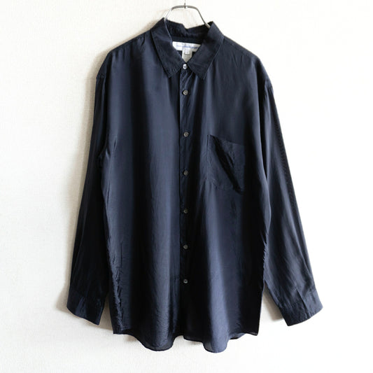 COMME des GARCONS SHIRT Cupro French-Made Shirt Blue Size L