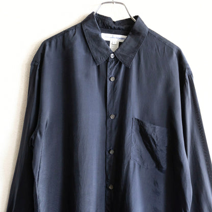 COMME des GARCONS SHIRT Cupro French-Made Shirt Blue Size L