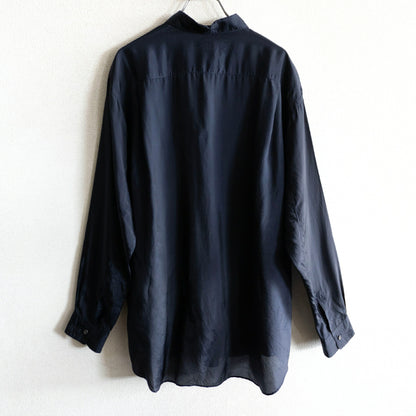 COMME des GARCONS SHIRT Cupro French-Made Shirt Blue Size L