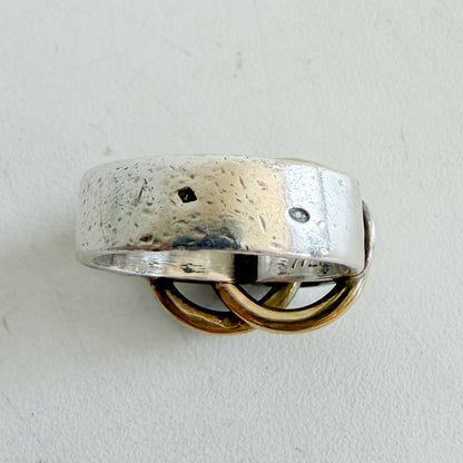 HERMES Douzanaux Silver Gold Belt Motif Belt Size ONE SIZE