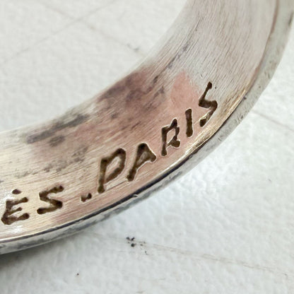 HERMES Douzanaux Silver Gold Belt Motif Belt Size ONE SIZE