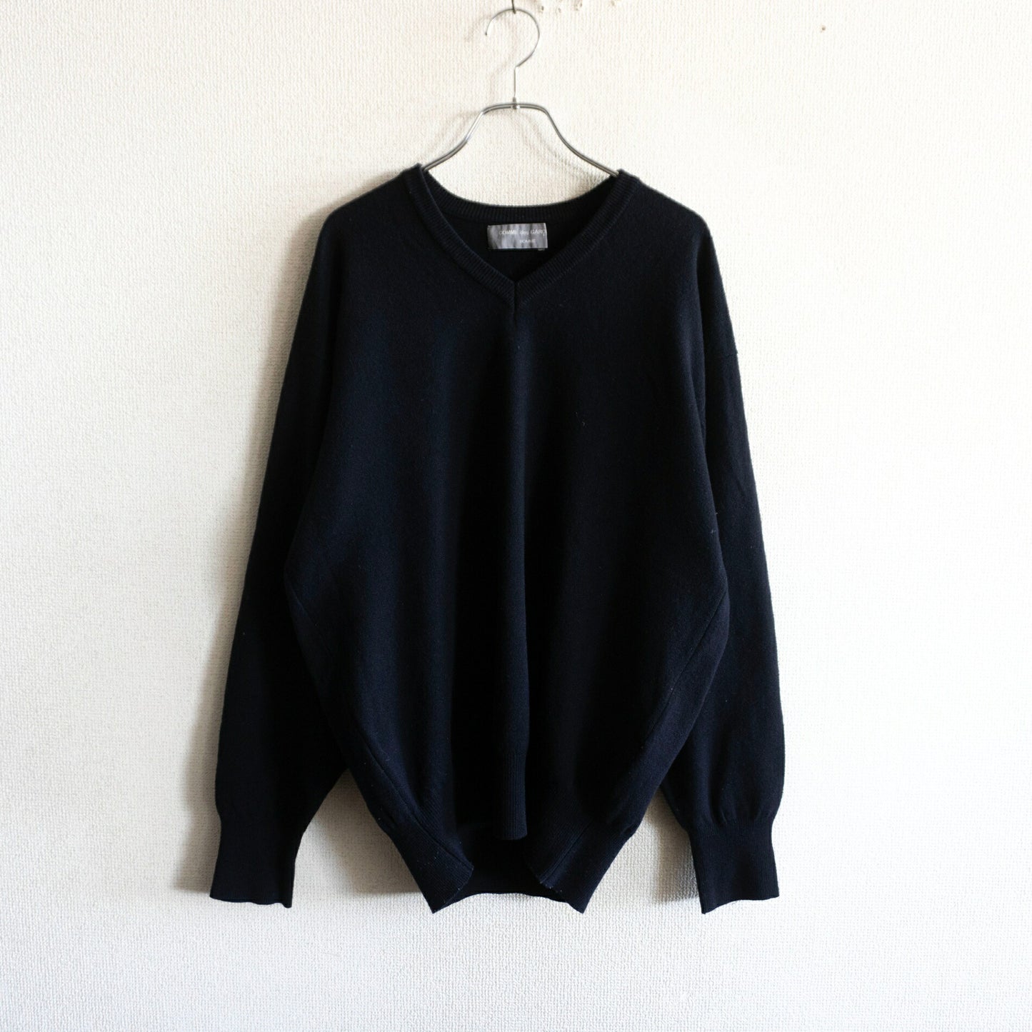 COMME des GARCONS HOMME 80s V-Neck Knit Black