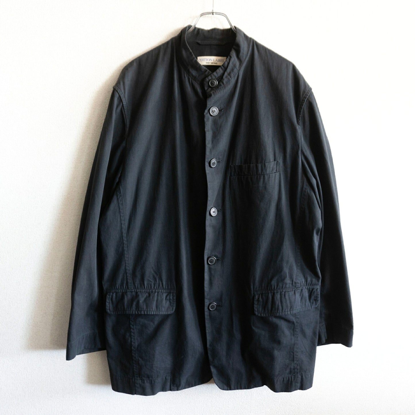 ISSEY MIYAKE MEN Mao Collar Cotton Jacket Black Size 4