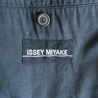 ISSEY MIYAKE MEN Mao Collar Cotton Jacket Black Size 4