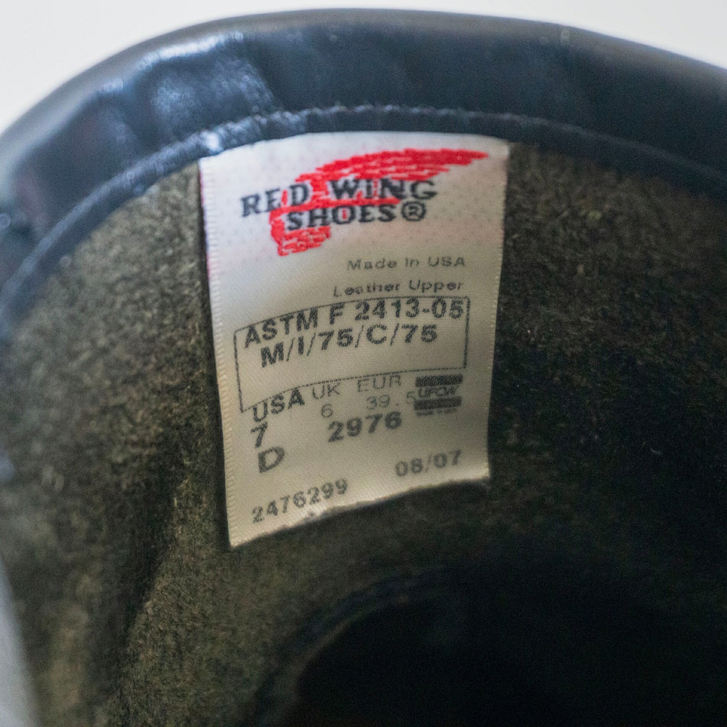 REDWING 2976 Short Engineer Boots USA Made Size 7D