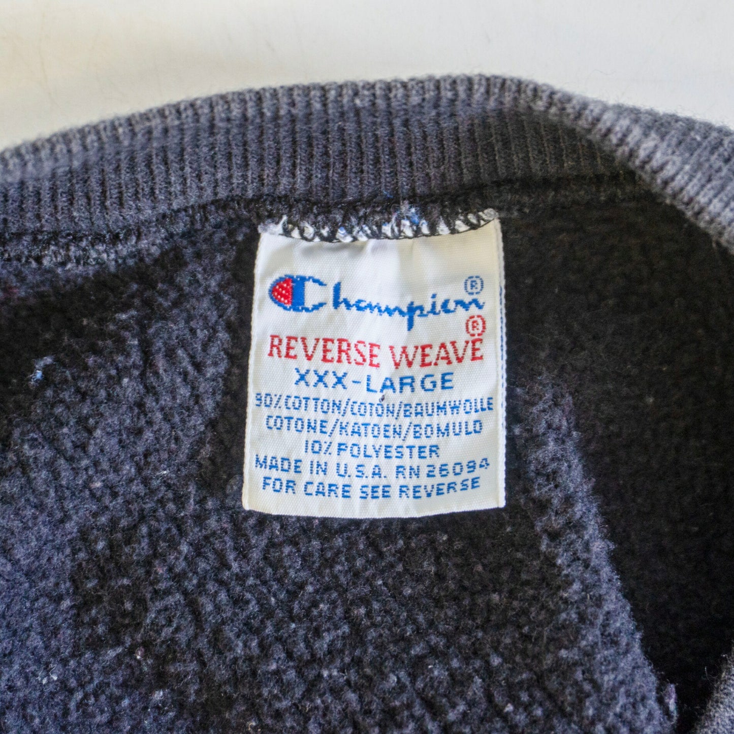 CHAMPION 90s USA Reverse Weave Black Sweatshirt Size XXXL