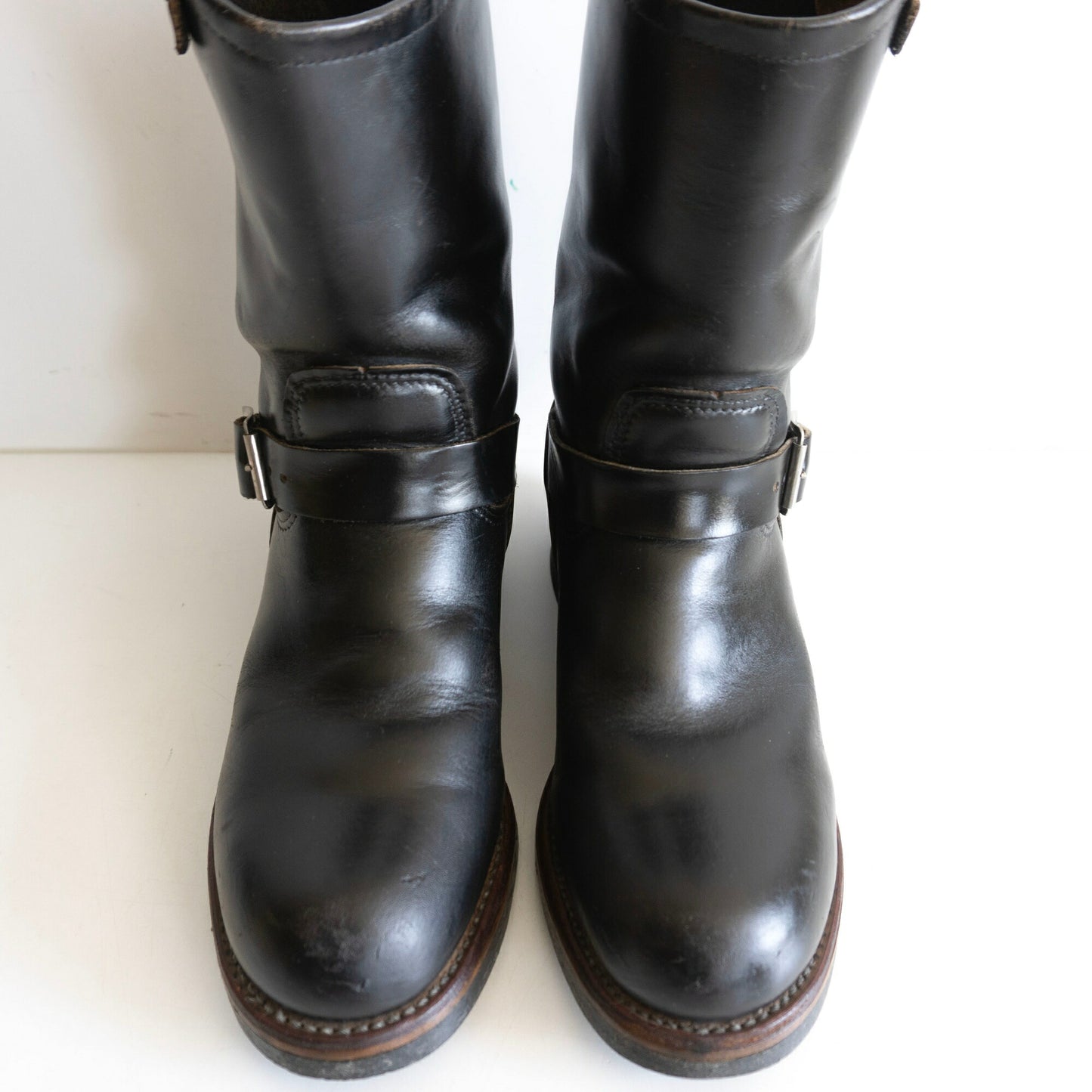 REDWING PT91 2268 Black Engineer Boots Made in USA Size 7