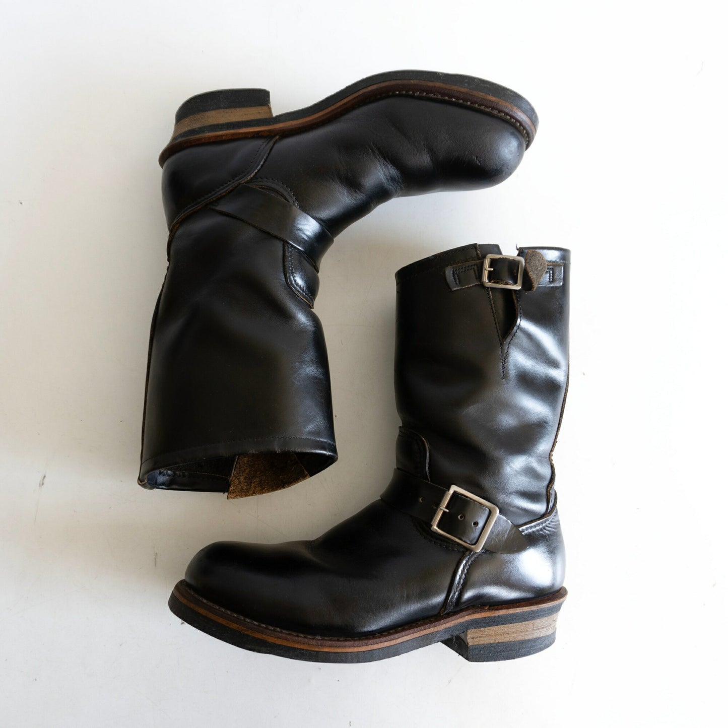 REDWING PT91 2268 Black Engineer Boots Made in USA Size 7