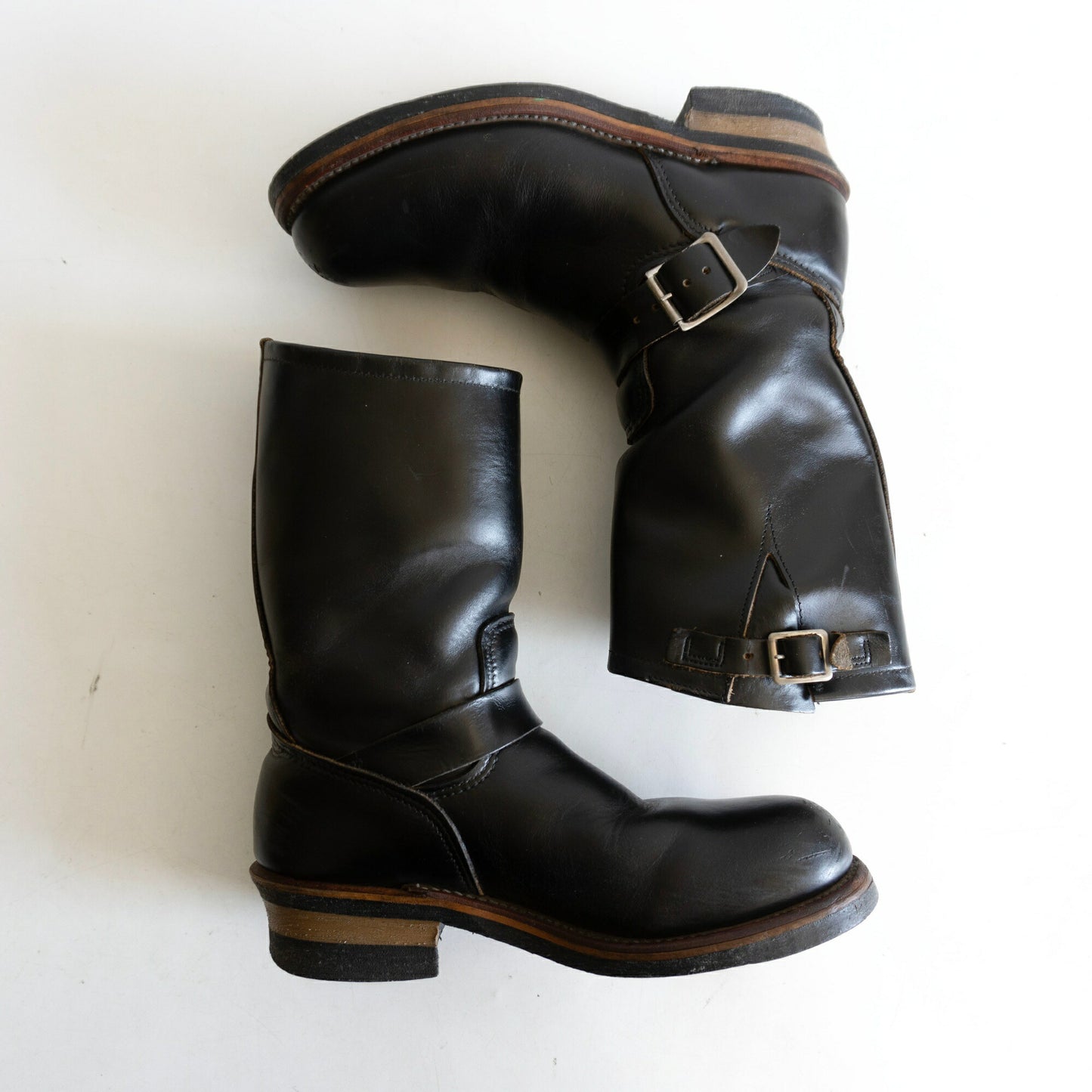 REDWING PT91 2268 Black Engineer Boots Made in USA Size 7