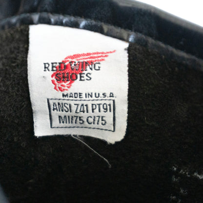 REDWING PT91 2268 Black Engineer Boots Made in USA Size 7