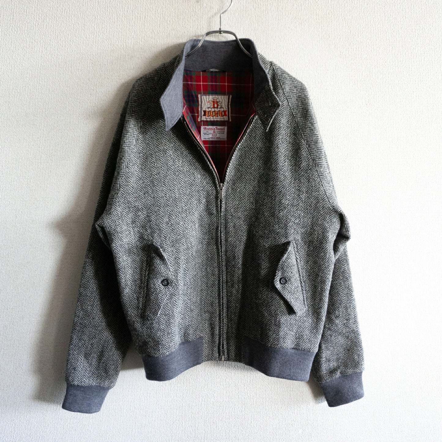 BARACUTA x Harris Tweed G9 Harrington Jacket Size 40