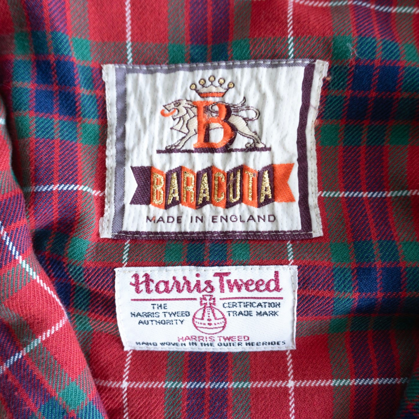 BARACUTA x Harris Tweed G9 Harrington Jacket Size 40