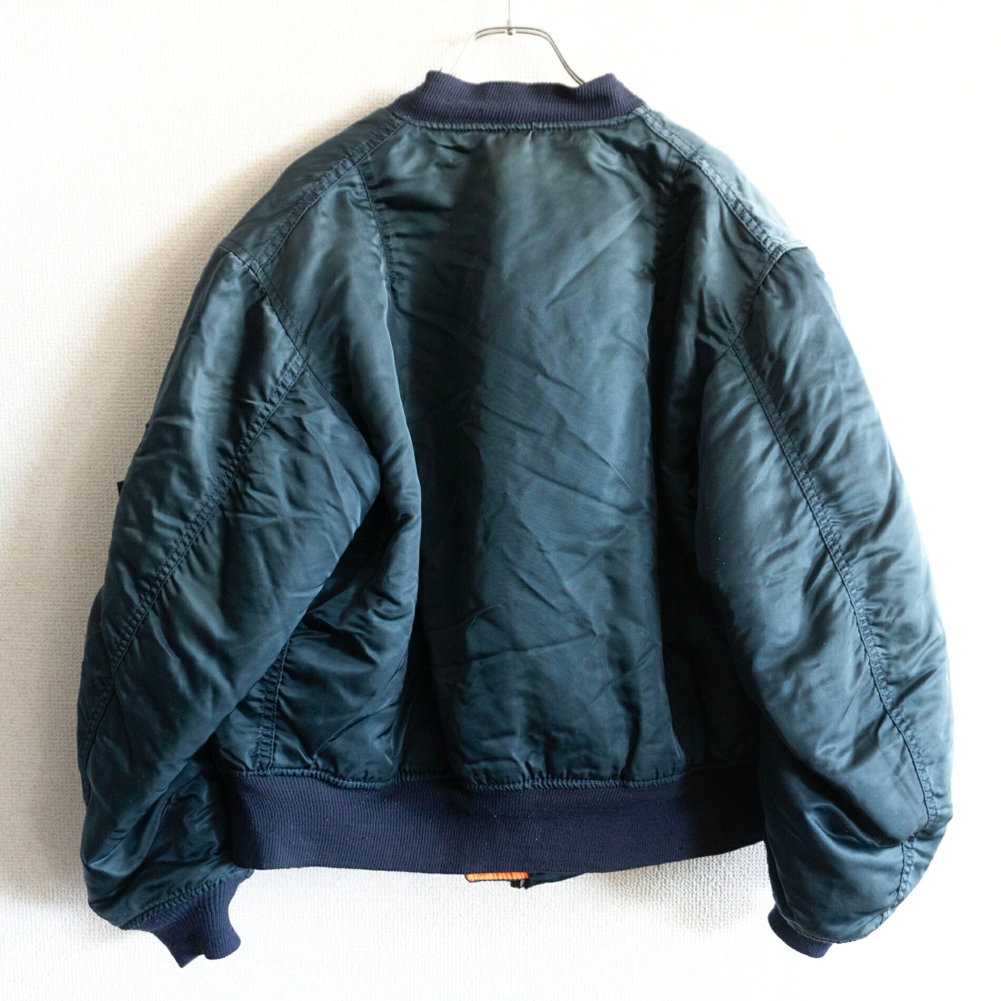ALPHA INDUSTRIES 80s MA-1 Nylon Flight Jacket in USA Size L