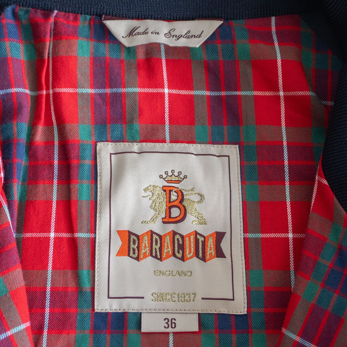 BARACUTA G9 Harrington Jacket Navy Made in England Size 36