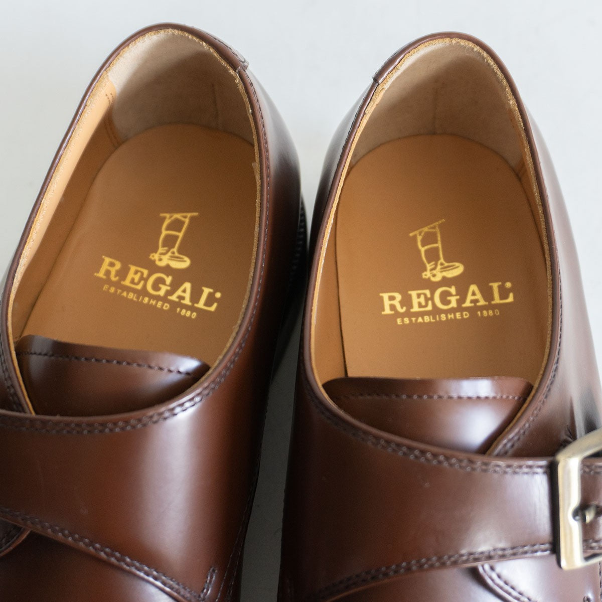 REGAL Monk Strap Leather Shoes Size 25.5cm