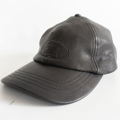 STUSSY Sheepskin Black Baseball Cap Size ONE SIZE
