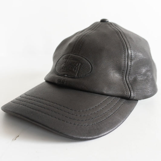 STUSSY Sheepskin Black Baseball Cap Size ONE SIZE