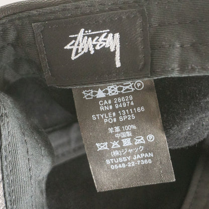 STUSSY Sheepskin Black Baseball Cap Size ONE SIZE