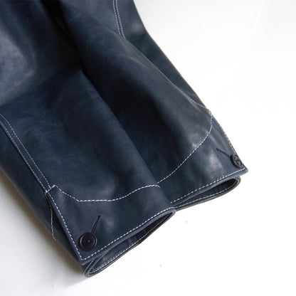 LEATHER Y'2 Indigo Horsehide Coverall Jacket Size 44