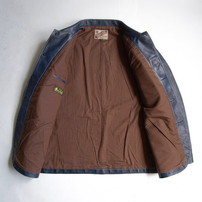 LEATHER Y'2 Indigo Horsehide Coverall Jacket Size 44