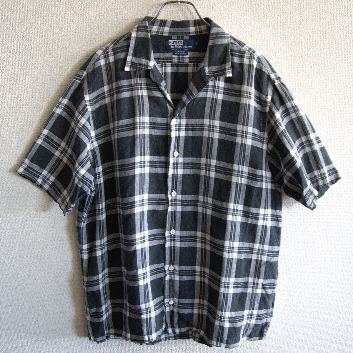 POLO RALPH LAUREN Clayton Linen Open Collar Shirt Size M