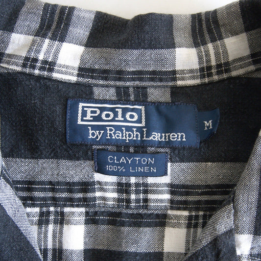 POLO RALPH LAUREN Clayton Linen Open Collar Shirt Size M