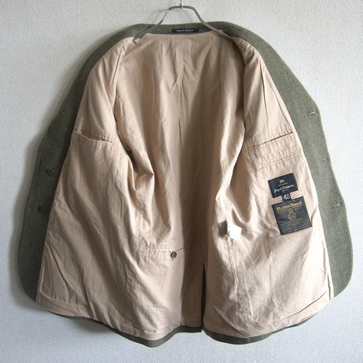 NIGEL CABOURN Mallory Harris Tweed Jacket Size 48