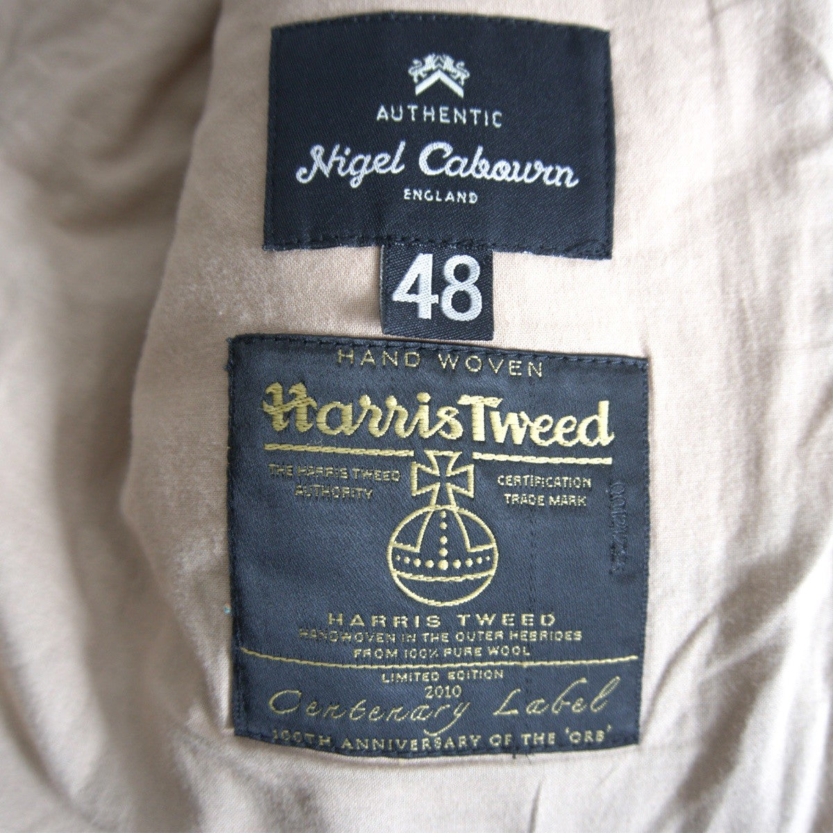 NIGEL CABOURN Mallory Harris Tweed Jacket Size 48