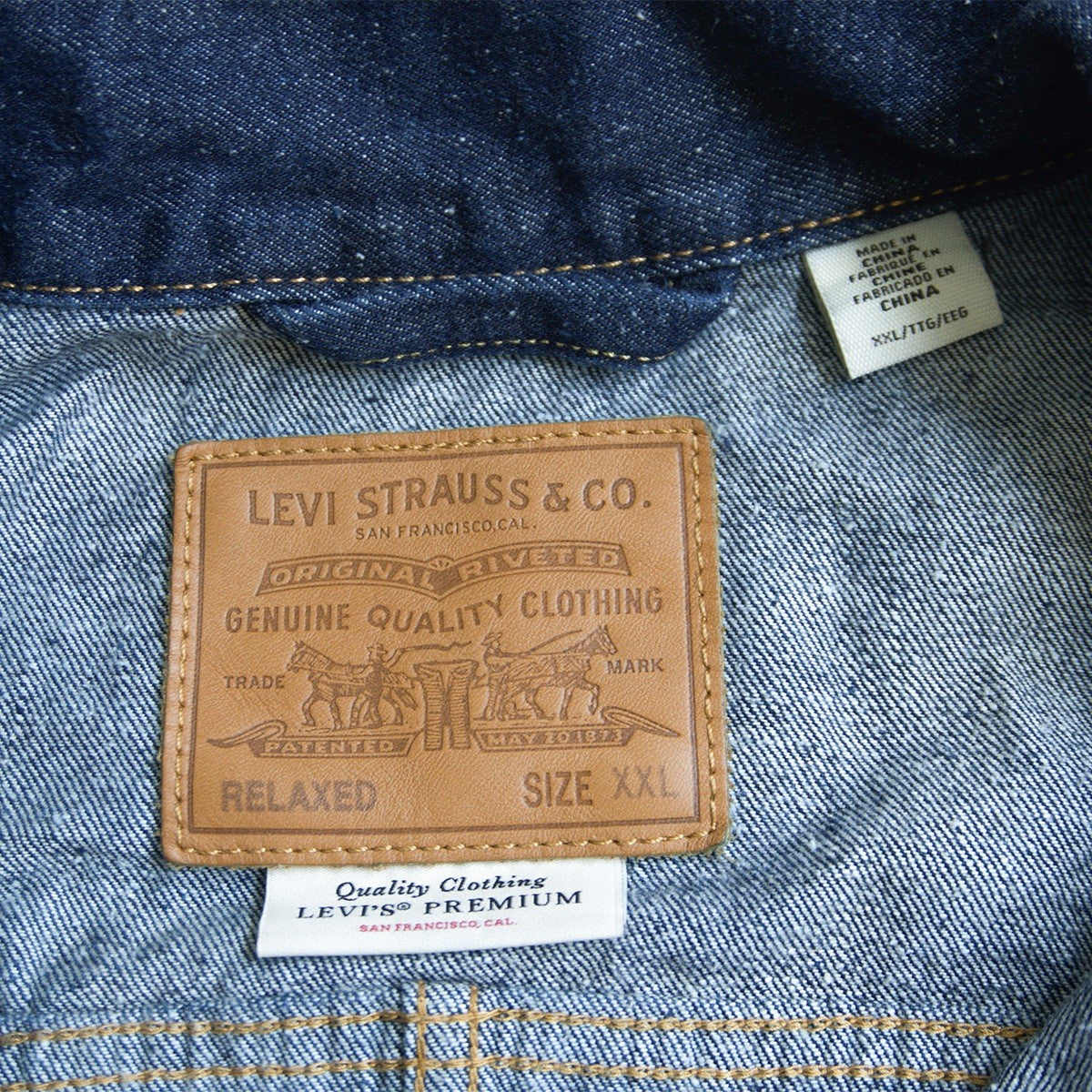 LEVI'S PREMIUM Type I Trucker Denim Jacket Size XXL
