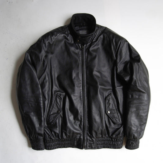 KADOYA Stand Collar Leather Jacket Black Size 3L