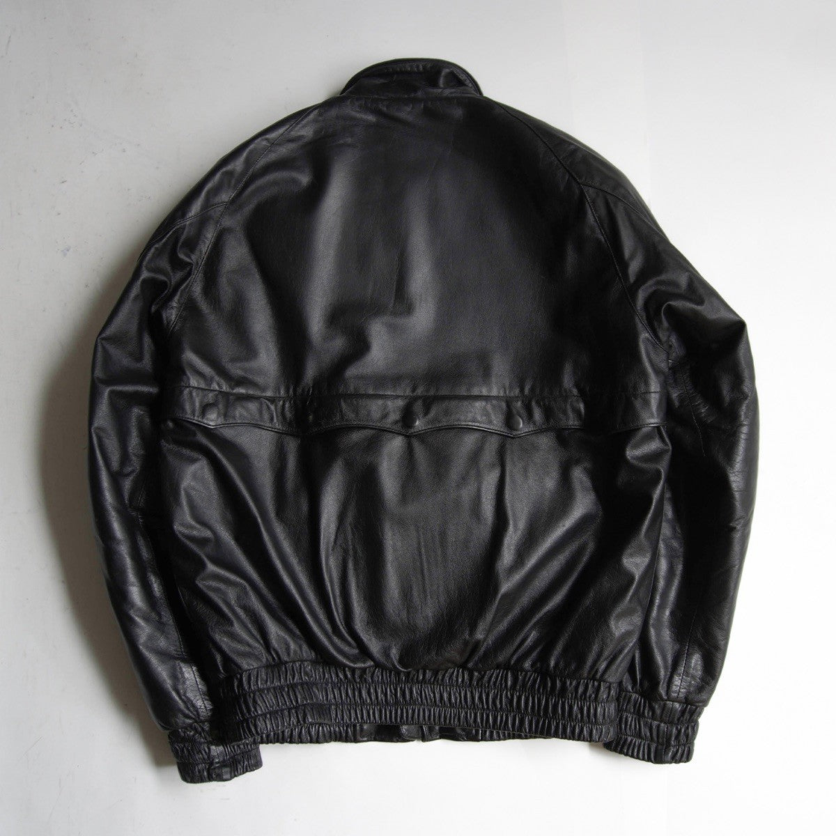 KADOYA Stand Collar Leather Jacket Black Size 3L