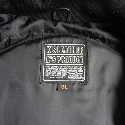 KADOYA Stand Collar Leather Jacket Black Size 3L