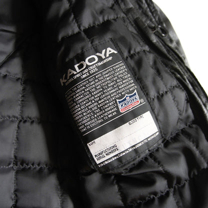 KADOYA Stand Collar Leather Jacket Black Size 3L