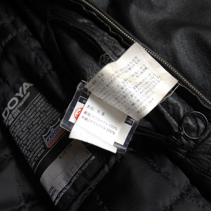 KADOYA Stand Collar Leather Jacket Black Size 3L