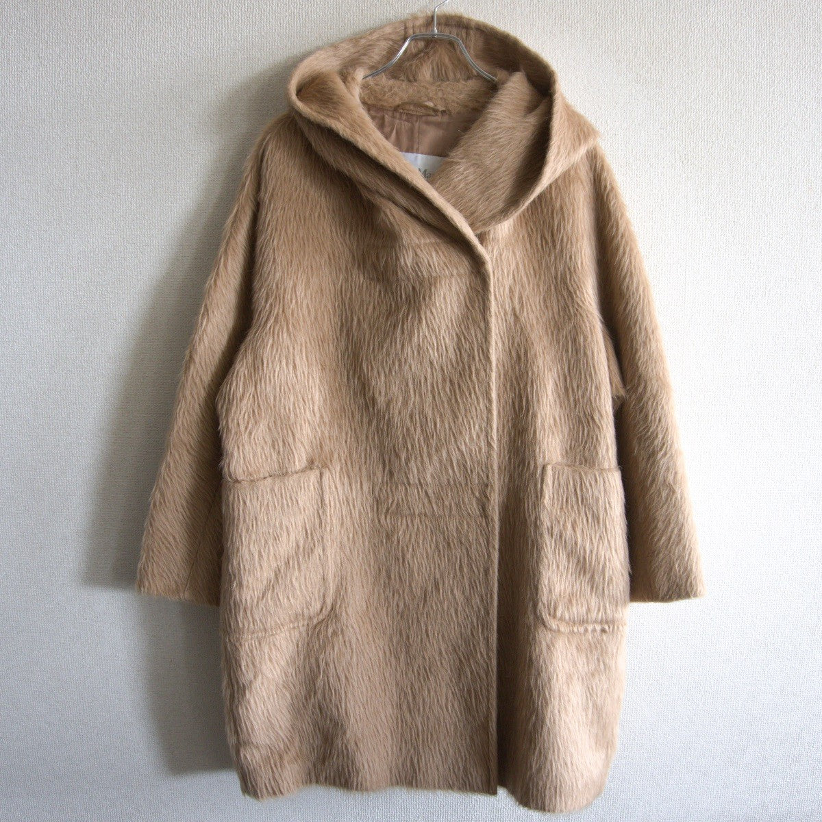 MAX MARA White Label Alpaca Shaggy Coat Size 36