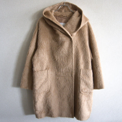 MAX MARA White Label Alpaca Shaggy Coat Size 36