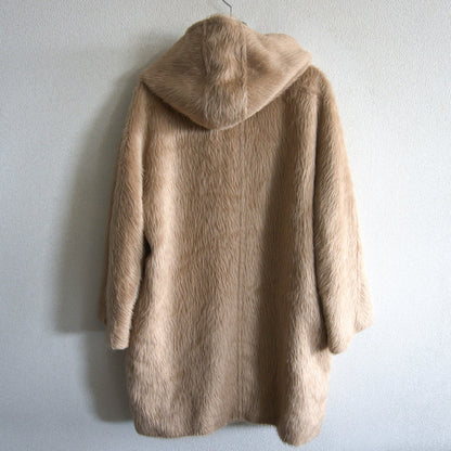 MAX MARA White Label Alpaca Shaggy Coat Size 36