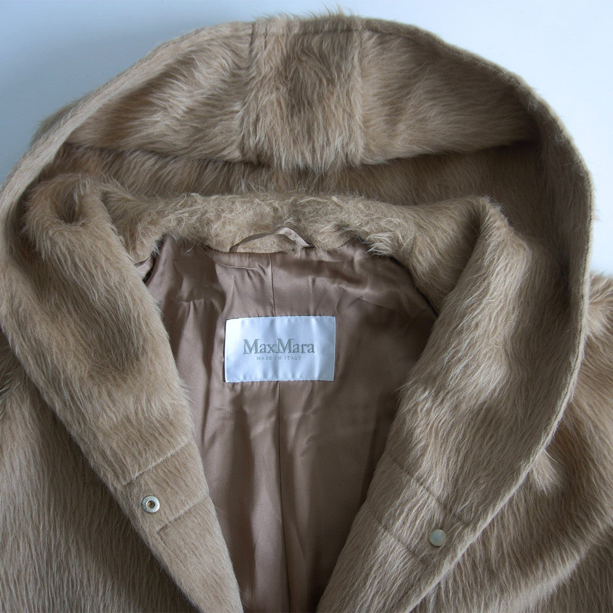 MAX MARA White Label Alpaca Shaggy Coat Size 36
