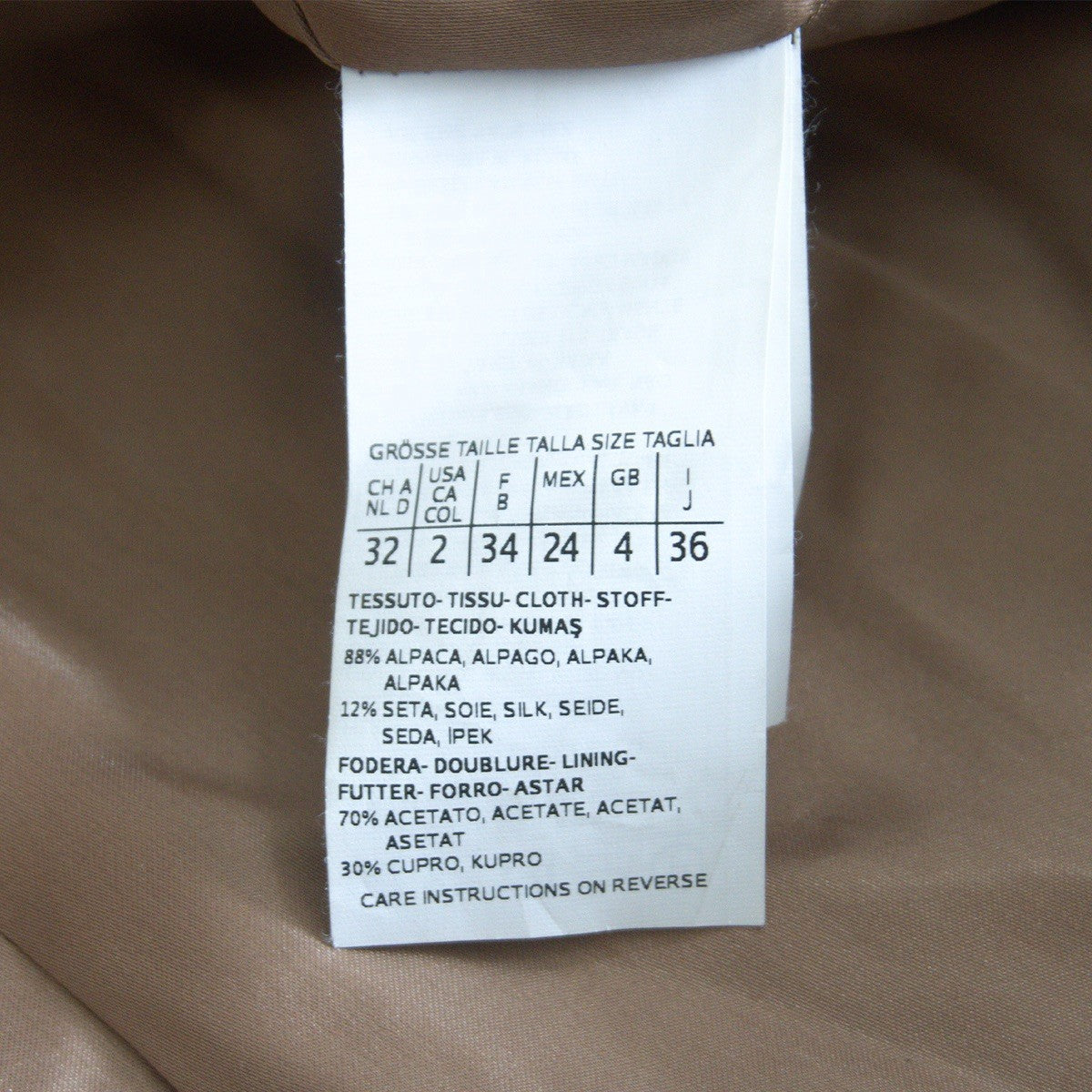MAX MARA White Label Alpaca Shaggy Coat Size 36