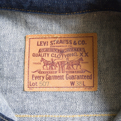 LEVI'S 507XX Big E 2nd Type Dark Indigo Denim Jacket Size 38