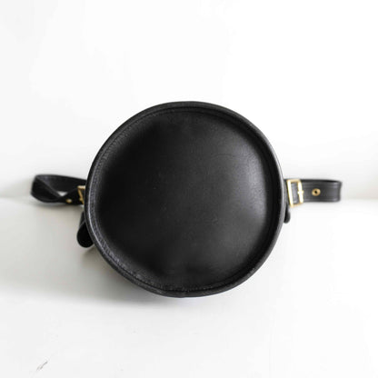 OLD COACH Black Leather Bucket Shoulder Bag Size ONE SIZE