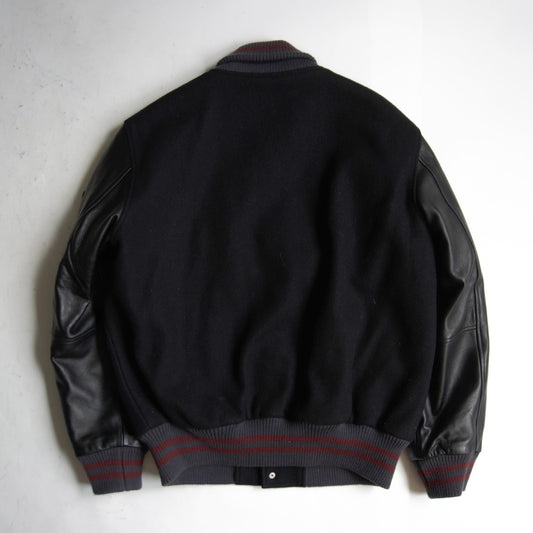 MCGREGOR Full-Deco Sleeve Leather Varsity Jacket Size L