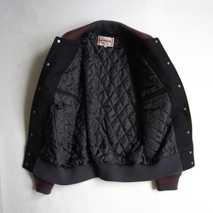 MCGREGOR Full-Deco Sleeve Leather Varsity Jacket Size L